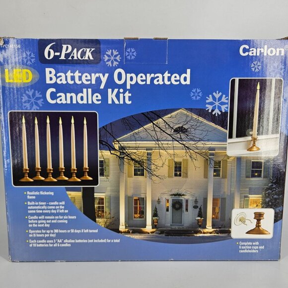 LED Flameless Candle Stick Taper Holder Battery Operated Religion Irish Amish 6 - Picture 7 of 13